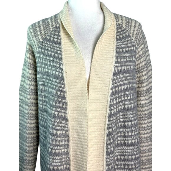Neiman Marcus 100% Cashmere Collection Open Front Striped Pattern Womens Size SM - Picture 4 of 8